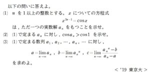 方程式の解に関する極限 視覚化による予想 不定形の形からの判断 19年度東京大学